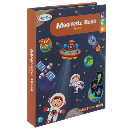 Układanka Magnetyczna Puzzle Montessori 57el. Kosmos Książka Edukacyjna ISO TRADE