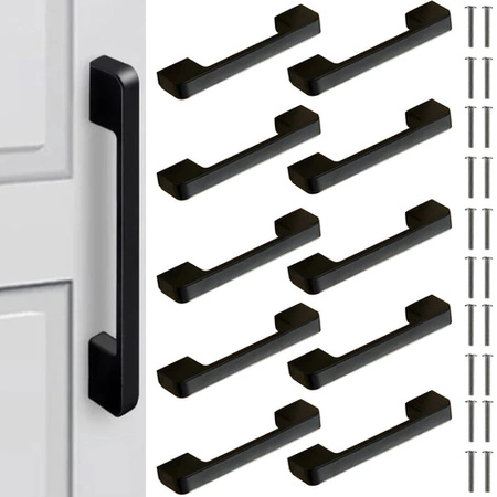 Uchwyt Meblowy Czarny Mat 96 mm Reling do Szafki Mebli Matowy 10 szt x10 RUHHY