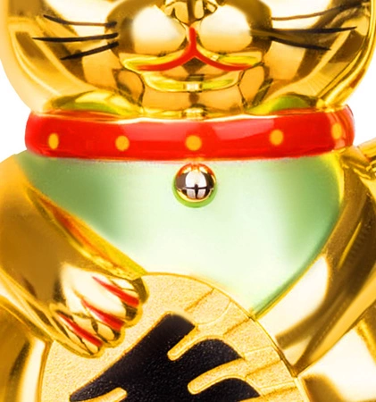 Japoński Kot Maneki-Neko Chiński Szczęścia Złoty ISO TRADE