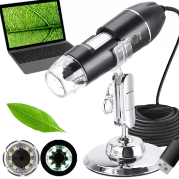 Mikroskop Cyfrowy 1600x Przybliżenie 8 LED 2MP Edukacyjny Naukowy na USB IZOXIS
