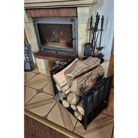 Metalowy Stojak na Drewno Kominkowe Opałowe do Kominka 2w1 + Torba XXL KAMINER