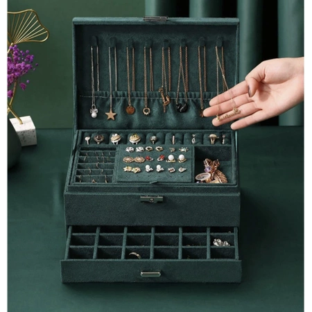 Szkatułka na Biżuterię Kuferek Organizer Pudełko SOULIMA