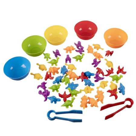 Tuba Dinozaurów Zestaw Dinozaury do Nauki Liczenia Kolorów Dinozaury Dzieci KRUZZEL