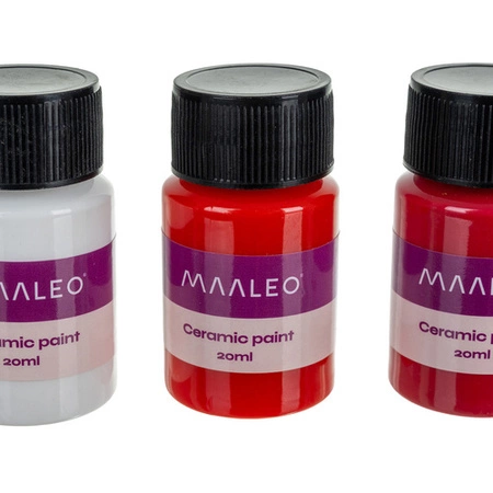 Zestaw Farb Witrażowych Do Szkła i Ceramiki Maaleo 12 kolorów 12x20ml