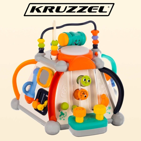 Interaktywna Kostka Edukacyjna 6 Boków + Młoteczek KRUZZEL