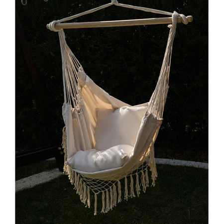 Fotel Wiszący Krzesło Brazylijskie Huśtawka Hamak Ogrodowy Bujany Poduszki GARDLOV