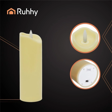 Świeczka Wkład Led Ruhhy Efekt Płomienia Świeca na Baterie do Znicza 17 cm