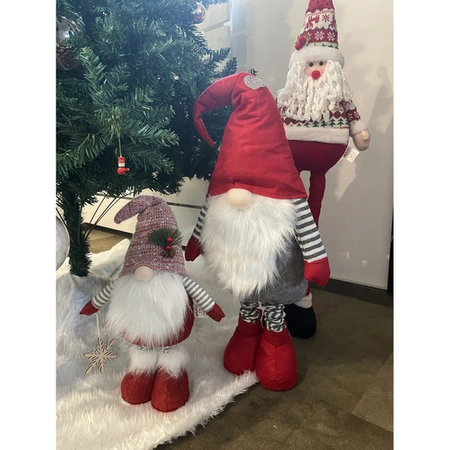 Skrzat Krasnal Świąteczny Teleskopowy Duży Gnom Wysoki 105cm Regulowany XXL RUHHY