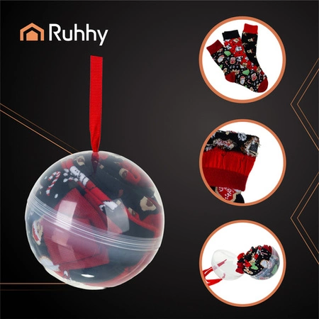 Skarpety Świąteczne w Bombce RUHHY Zestaw 3 par na Święta Miękkie Prezent