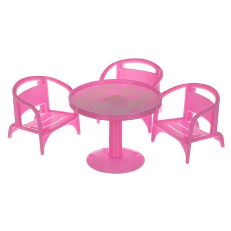 Domek dla Lalek Iso Trade 3 Poziomowy Willa Balkon Lalka Mebelki na Prezent 27054