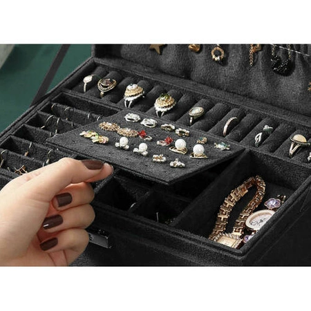 Szkatułka na Biżuterię Kuferek Pudełko Organizer SOULIMA