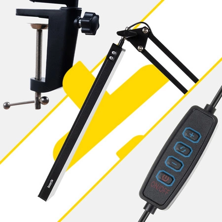 Lampka Biurkowa LED Izoxis Szkolna Nocna Lampa Kreślarska Regulowana USB