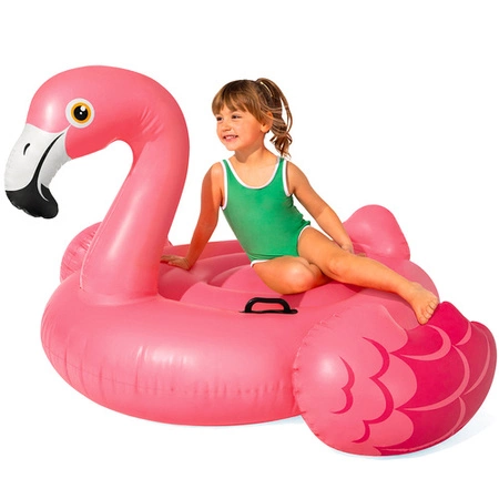 Dmuchany Materac Leżanka na Basen Plażę Wodę Duży Flaming Róż Intex 57558