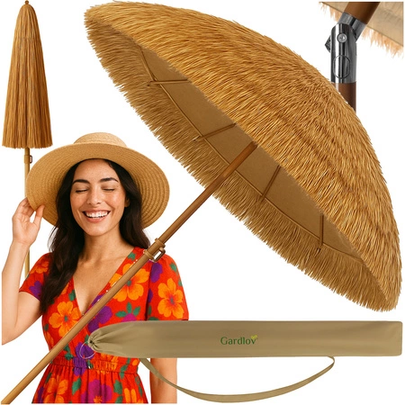 Parasol Ogrodowy Balkonowy Plażowy Łamany na Balkon Taras do Ogrodu 170 cm GARDLOV 25326