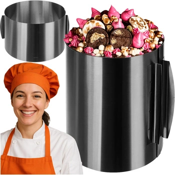 Rant do Tortu Regulowany 16-30cm Cukierniczy Tortownica Obręcz Forma h=20cm RUHHY