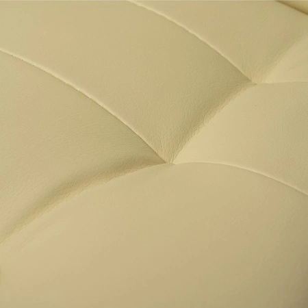 Fotel Obrotowy Biurowy Krzesło Biurowe Obrotowe do Biurka Beżowy z Podnóżek MALATEC