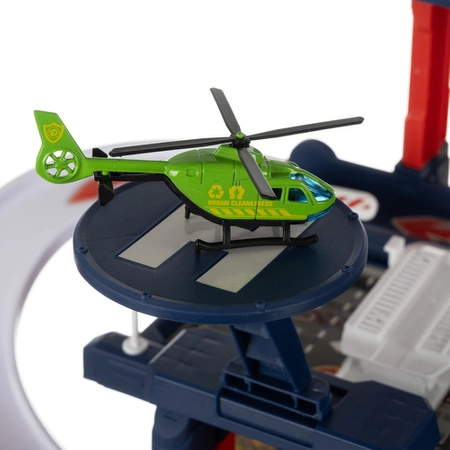 Parking Garaż Samochodowy + Autka Auta Tor z Elektryczną Windą Zjeżdżalnia KRUZZEL