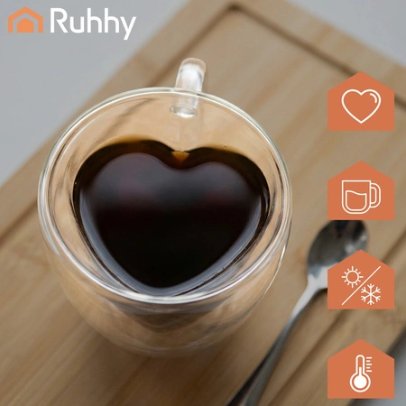 Szklanka termiczna 240ml - serce Ruhhy 26906
