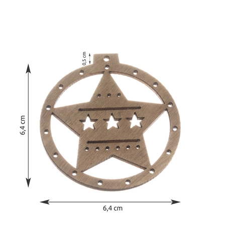 Drewniane Bombki Zawieszki na Choinkę Ozdoby 10szt RUHHY