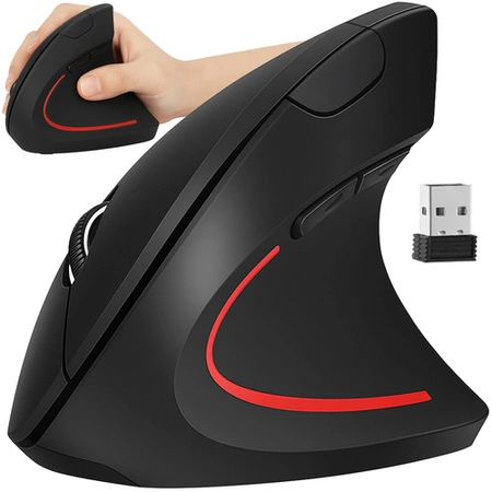 Mysz Bezprzewodowa Ergonomiczna Pionowa Myszka Wertykalna do Komputera 2.4 Mysz bezprzewodowa- pionowa Izoxis 26628