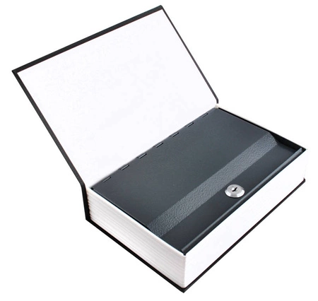 Sejf metalowa KASETKA książka na pieniądze + KLUCZ MALATEC