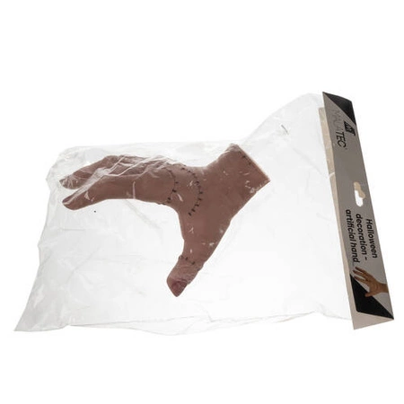 Sztuczna Ręka Odcięta Dłoń Gadżet na Halloween Straszna Gumowa Ozdobna Hand MALATEC