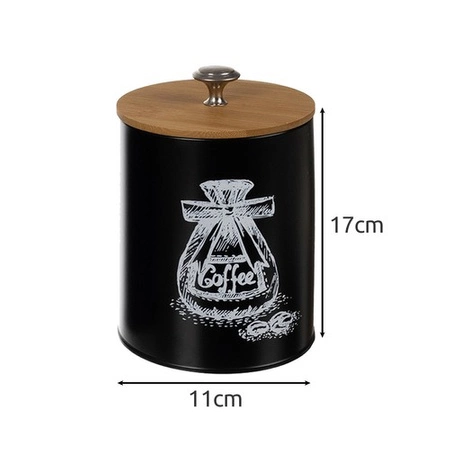 Zestaw Pojemników Metalowych 4 Pojemniki na Żywność Kawa Herbata Sól Cukier RUHHY