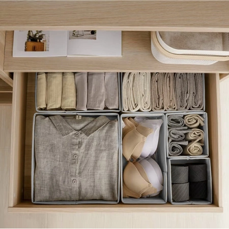 Organizer do Szuflady na Bieliznę Skarpetki Akcesoria Zestaw 6 Pojemników RUHHY 25764