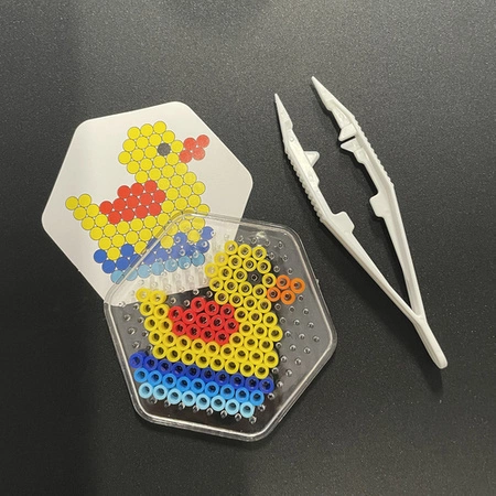 Koraliki do Prasowania Zestaw Szablony Prasowanka 5000szt Wzory + Wiaderko