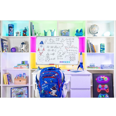 Tablica Magnetyczna Suchościeralna Biała 60x40 cm + Magnesy Gąbka Markery MAALEO