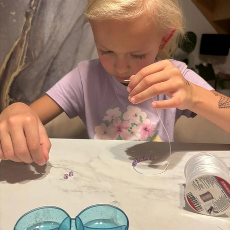 Gumka do Robienia Bransoletek Rolka Elastyczna 1mm 40 m metrów do Koralików KRUZZEL