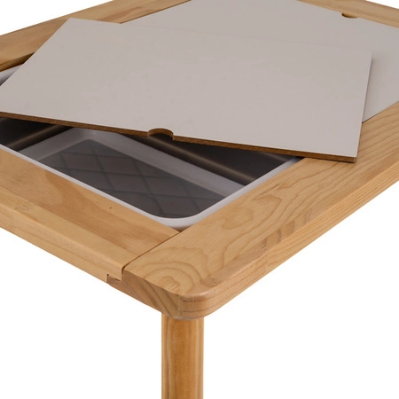 Drewniany Stolik Edukacyjny dla Dzieci Sensoryczny Piaskownica na Piasek XL Kruzzel 26366