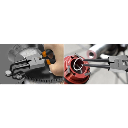 Szczypce do Pierścieni Segera Zacisków Zestaw 4el Szczypiec Zagięte Proste BIGSTREN