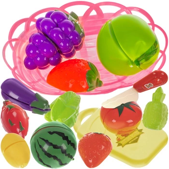 Warzywa do Krojenia Owoce na Rzep Rzepy Zestaw Deska Nóż Koszyk dla Dzieci