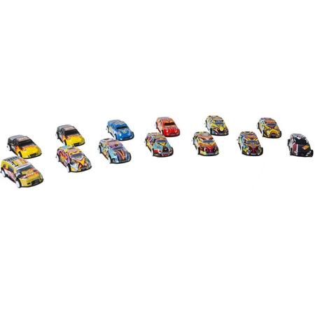 Samochodziki Resoraki z Napędem ISO TRADE 50 szt Metalowych Aut + Organizer