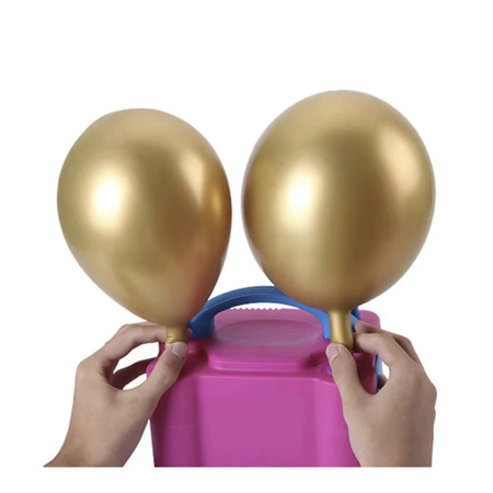 Elektryczna Pompka do Balonów 2 Dysze Szybka Wydajna Mocna 600W Różowa KRUZZEL