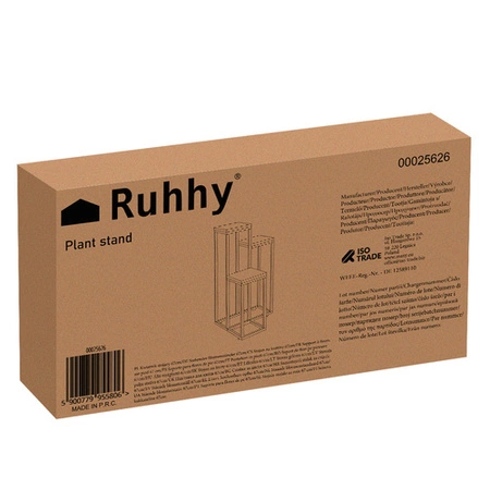 Kwietnik Stojący Stojak na Kwiaty Kwiatki Rośliny Metalowy Loft 3 Poziomy Ruhhy