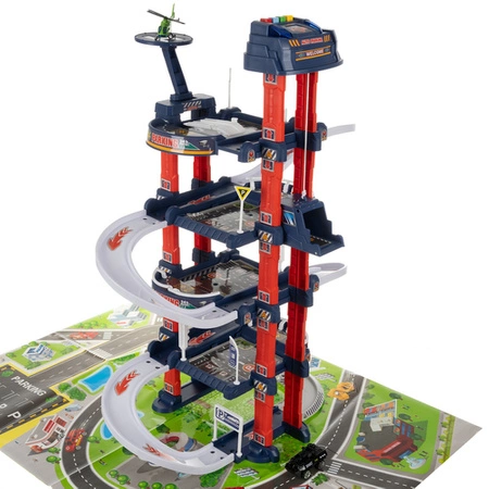 Parking Garaż Samochodowy + Autka Auta Tor z Elektryczną Windą Zjeżdżalnia KRUZZEL