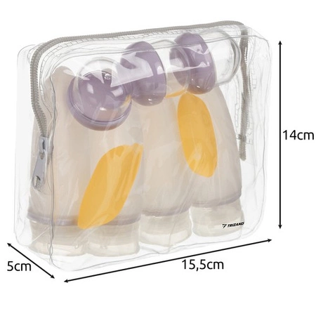 Pojemniki Podróżne do Samolotu na Kosmetyki Butelki Bagażu Kosmetyczka 10el TRIZAND