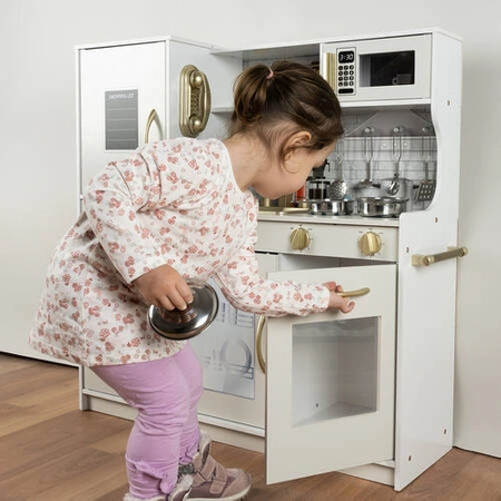 Drewniana Kuchnia XL dla Dzieci Światło Akcesoria KRUZZEL