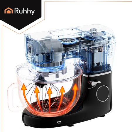 Robot Planetarny Kuchenny RUHHY z Podgrzewaną Misą 5,5 Waga Timer Akcesoria