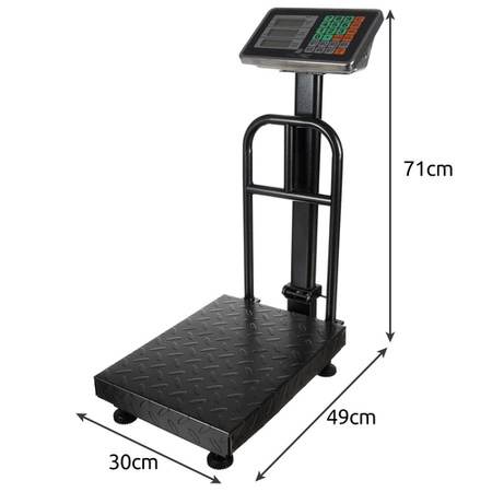 Waga Magazynowa Elektroniczna Sklepowa LCD 150kg Platformowa Towarowa Mocna MALATEC