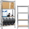 Regał Magazynowy Metalowy 150x75x30 cm 4 Półki Garażowy 540 kg do Garażu MALATEC