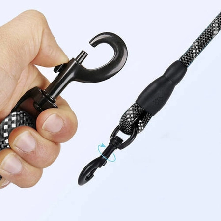 Smycz dla Dużego Psa Linka Gruba Odblaskowa 3 m PURLOV