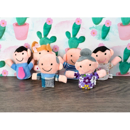 Pacynki Kukiełki na Palce Maskotki 6 szt Zestaw Pacynka Teatrzyk Pluszowe KRUZZEL