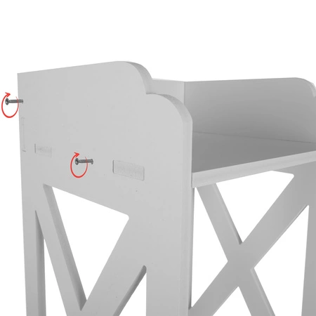 Szafka Łazienkowa Stojąca Uchwyt na Papier Toaletowy Regał Słupek na Klucz Ruhhy 25763