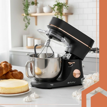 Robot Planetarny Kuchenny z Podgrzewaną Misą 5,7L Ruhhy Duży Wielofunkcyjny RUHHY