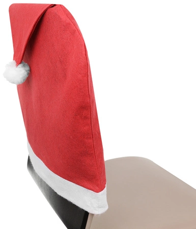 Pokrowiec na Krzesło Czapka Mikołaja 6szt + Obrus ISO TRADE