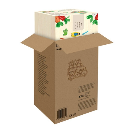 Drewniany Sorter Edukacyjny Złap Robaczka Marchewki Układanka Montessori Kruzzel 26250