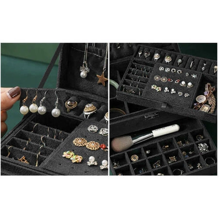 Szkatułka na Biżuterię Kuferek Pudełko Organizer SOULIMA